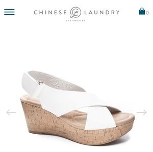 Chinese Laundry White Wedges